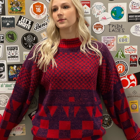 Vintage 1980’s SUPER Soft Blue Mountain Mock Turtleneck Unisex Swearer - XL - Picture 6 of 9